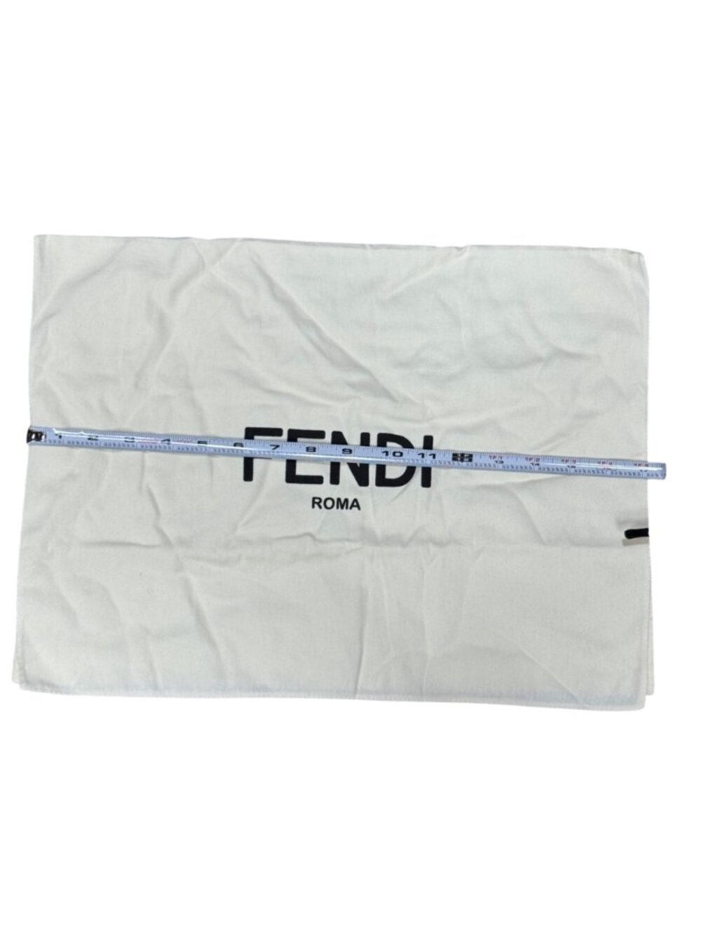 Fendi Roma White Cotton Dust Bag 17"x13" Clutch Purse Handbags Storage Authentic - Picture 7 of 8